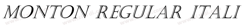 Monton Regular Itali字体转换